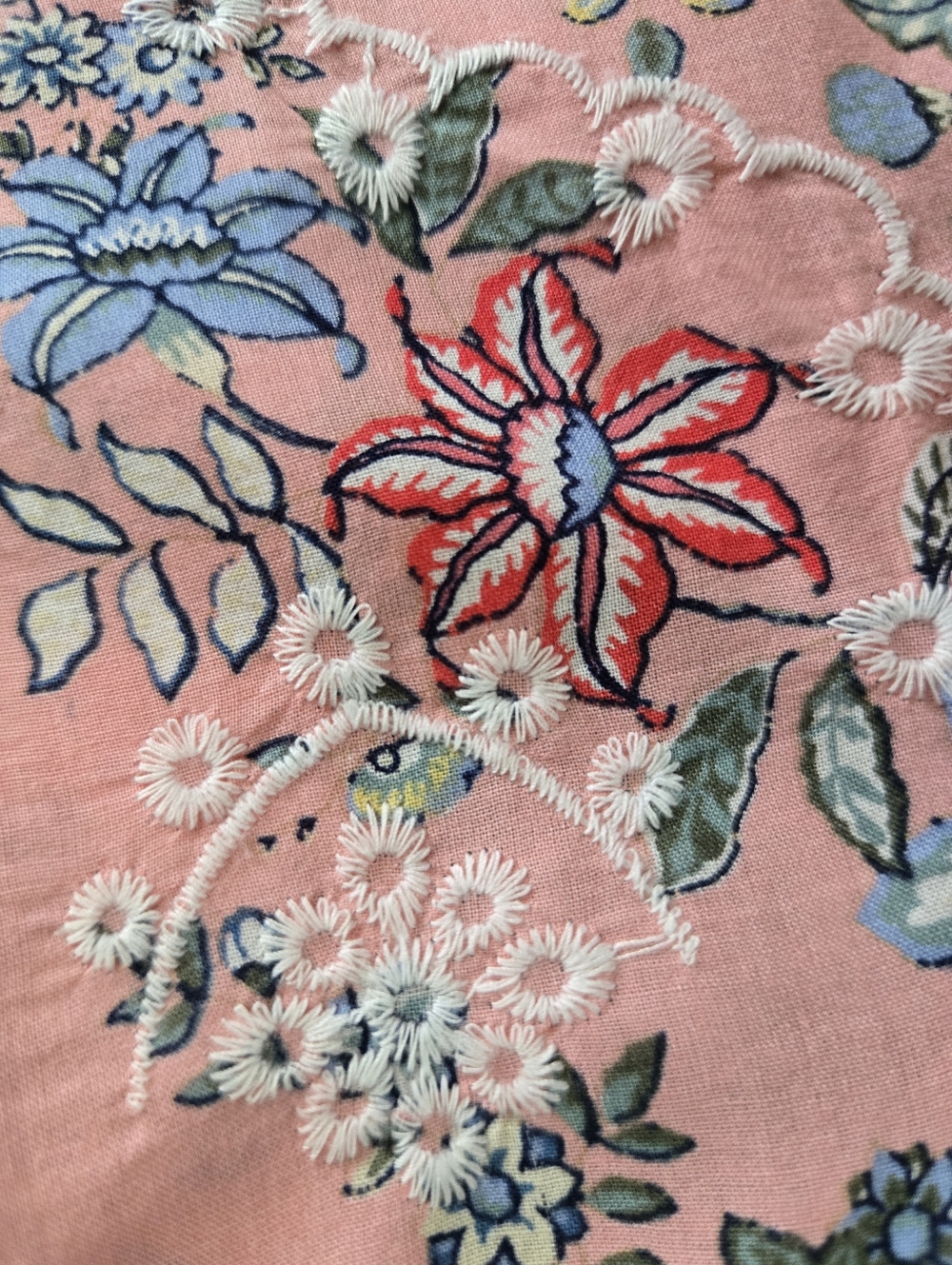 Loft Dress Sz 6 100% Cotton Above Knee Multicolor Floral Design Euc - Picture 8 of 11